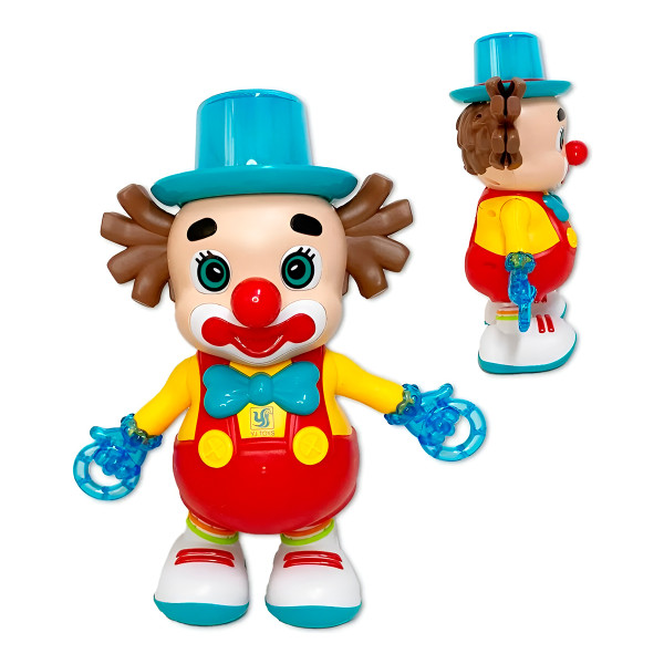 Brinquedo Palhaço Dançarino Luzes e Sons Colorid...