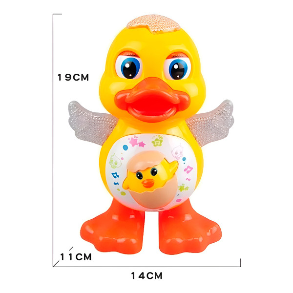 Brinquedo Pato Dançante Musical Movimentos Luzes Sons