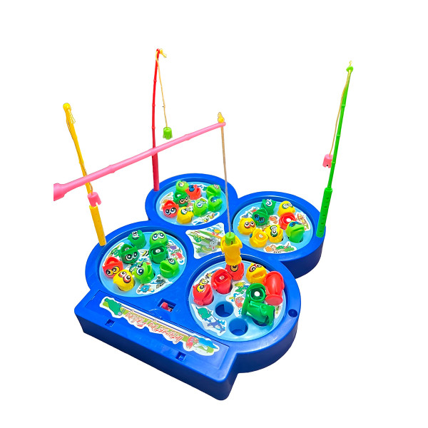 Brinquedo Pescaria Pega Peixe 32 Peixes 4 Varas Coloridos