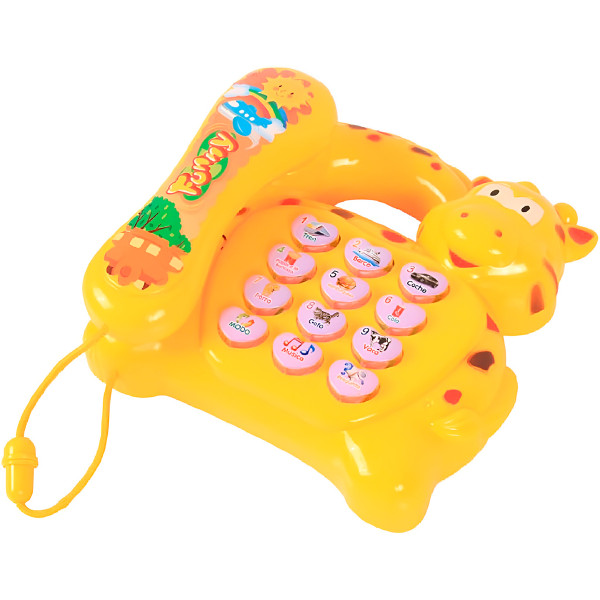 Brinquedo Telefone Musical Girafa Educativo Sons Colorido
