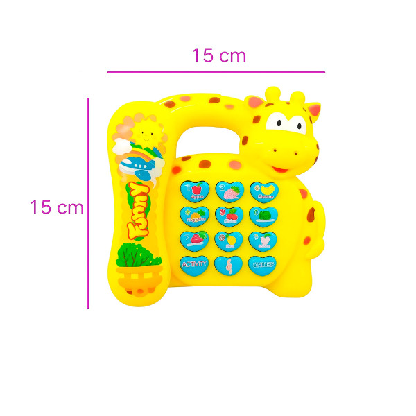 Brinquedo Telefone Musical Girafa Educativo Sons Colorido