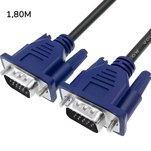 Cabo VGA Macho para Macho Monitor Vídeo Extensor