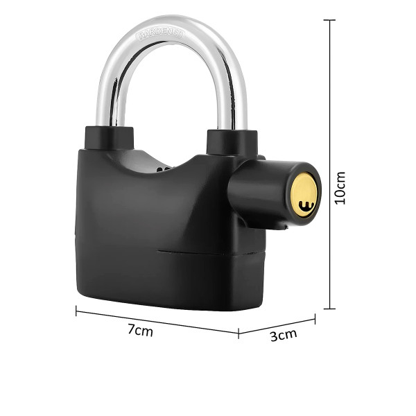 Cadeado Trava Alarme Sonoro Anti Furto Sensor Sonoro