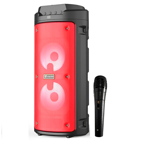 Caixa de Som Alto Falante Microfone Bluetooth Luz LED