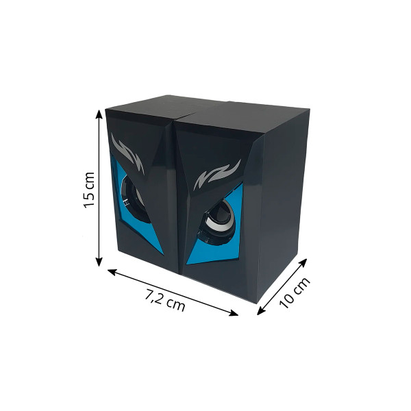 Caixa de Som para Computador Notebook RGB Gamer Coruja