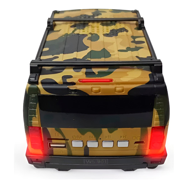 Caixinha de Som Formato Carro Off-Road Bluetooth USB