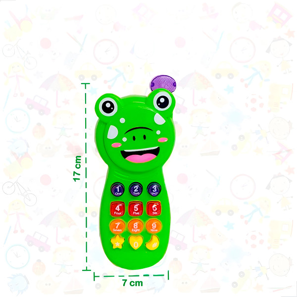 Celular Infantil Sapinho Luz Som Verde Infantil Diversão