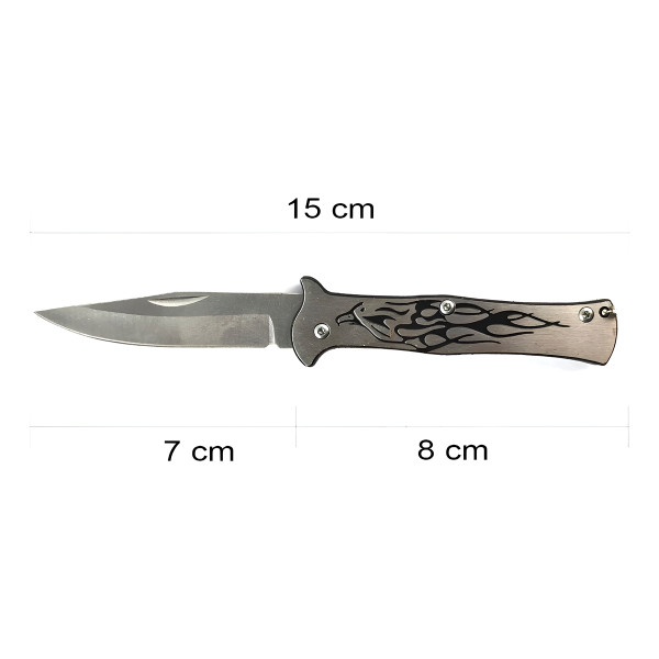 Conjunto 4 Canivetes Manuais Pesca Camping Aço Inox