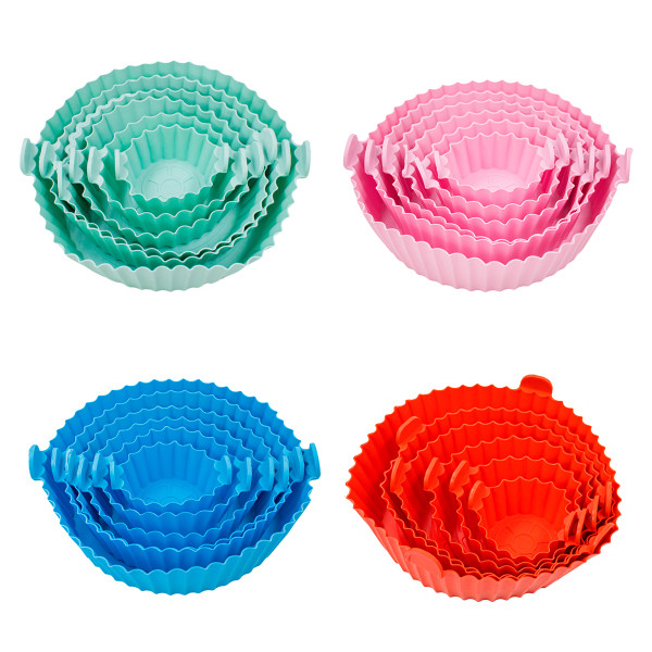 Conjunto 6 Formas Silicone Reutilizável Micro-ond...