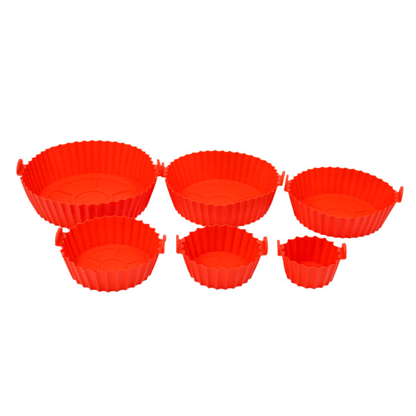 Conjunto 6 Formas Silicone Reutilizável Micro-ondas