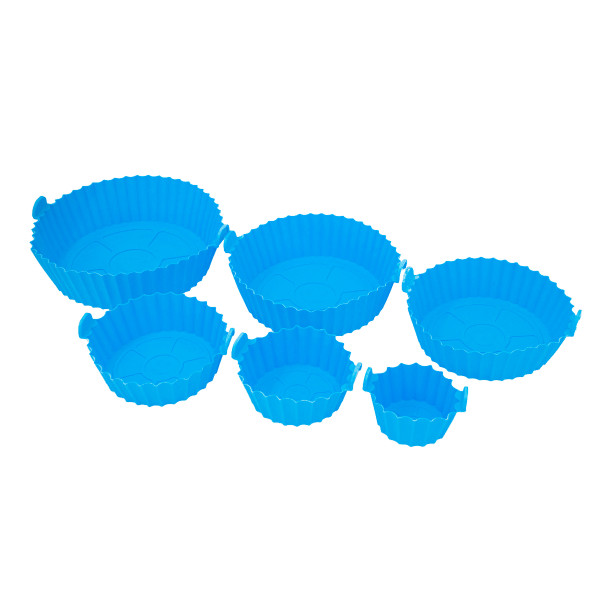 Conjunto 6 Formas Silicone Reutilizável Micro-ondas