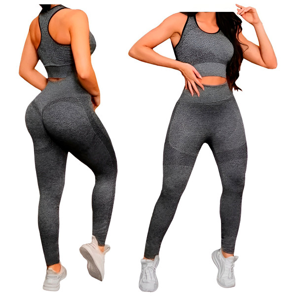 Conjunto Fitness Feminino Modelador Cintura Alta + Levanta Bumbum