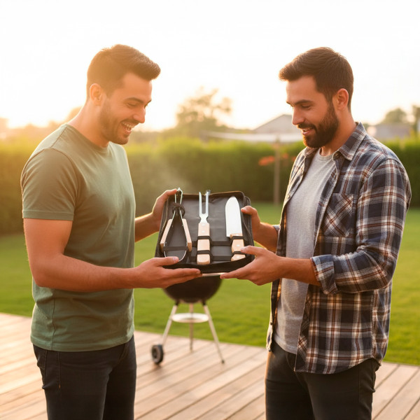 Conjunto Kit Churrasco Faca Pegador Garfo Utensílios