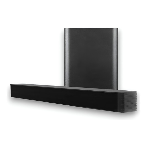 Conjunto Soundbar Subwoofer Bluetooth USB Som Pret...