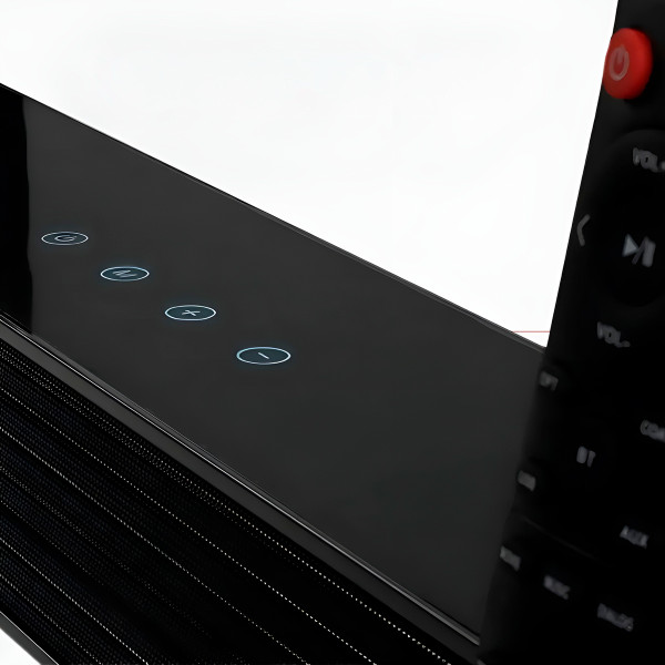 Conjunto Soundbar Subwoofer Bluetooth USB Som Preto