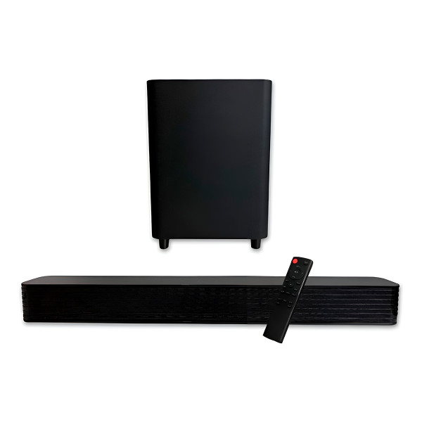 Conjunto Soundbar Subwoofer Bluetooth USB Som Preto