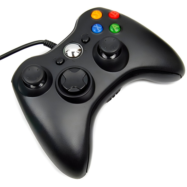 Controle USB com Fio Preto Xbox360 Vídeo Game Com...