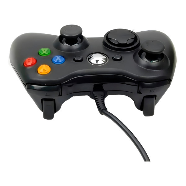Controle USB com Fio Preto Xbox360 Vídeo Game Computador