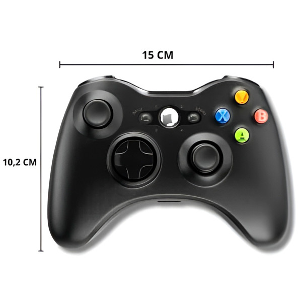 Controle USB com Fio Preto Xbox360 Vídeo Game Computador