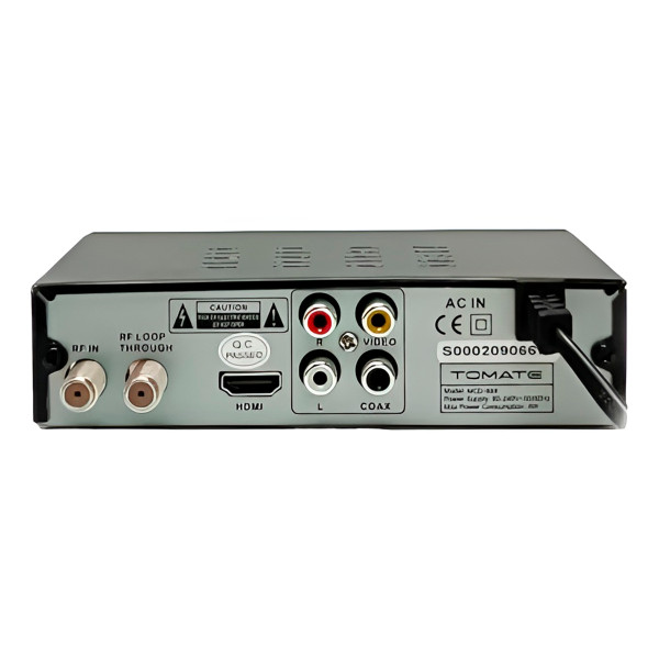 Conversor de Televisão Digital Gravador USB HDMI Preto