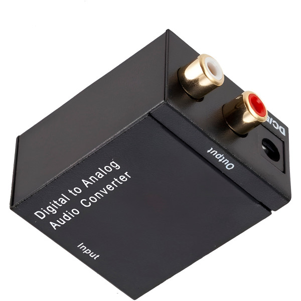 Conversor Óptico Coaxial Digital Áudio RCA Analógico