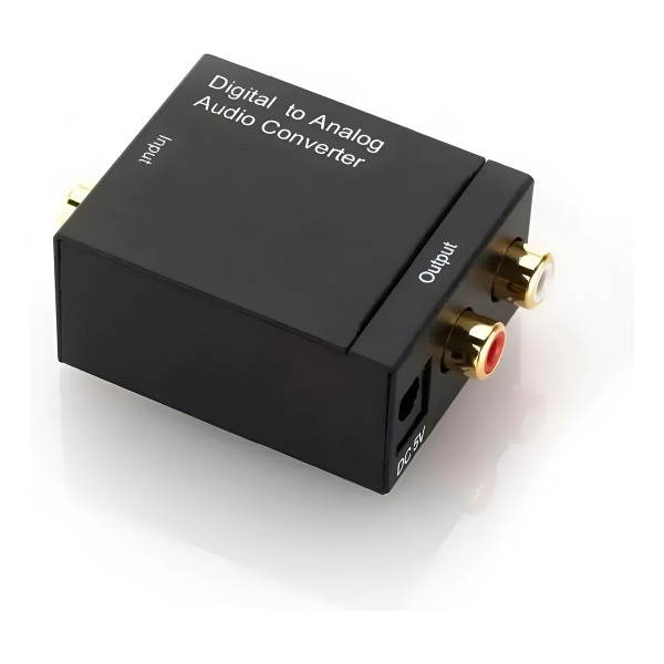Conversor Óptico Coaxial Digital Áudio RCA Analógico