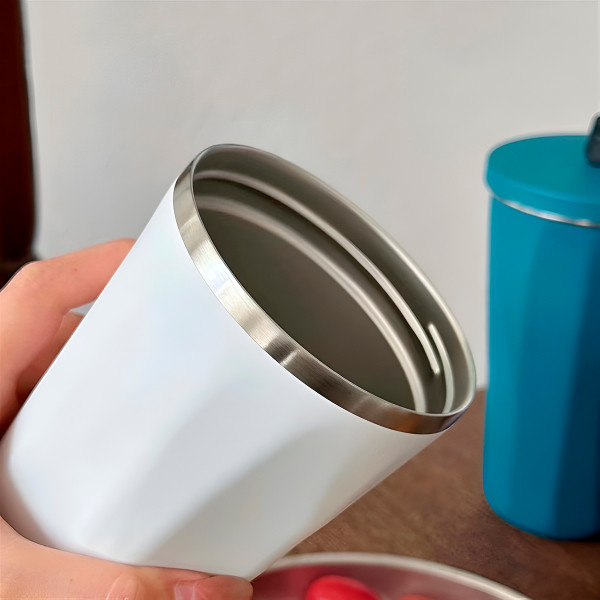 Copo Térmico Aço Inox 600ml com Canudo Água Café Suco