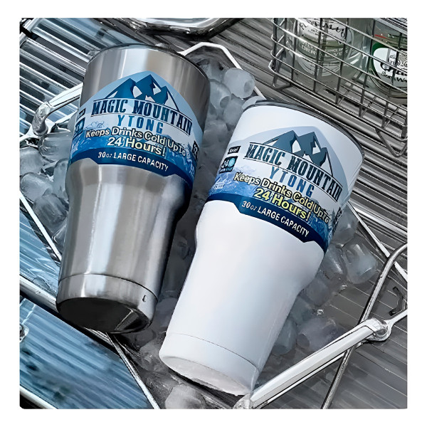Copo Térmico Dupla Camada com Canudo Inox 900ml Tampa