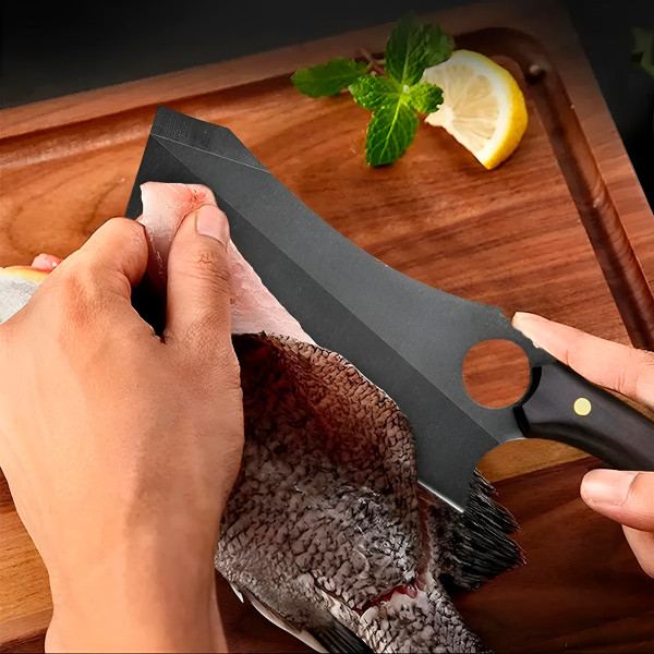 Cutelo Profissional Corte Culinária Churrasco Aço Inox