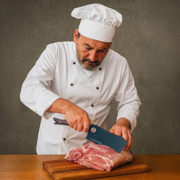 Cutelo Profissional Corte Culinária Churrasco Aço Inox