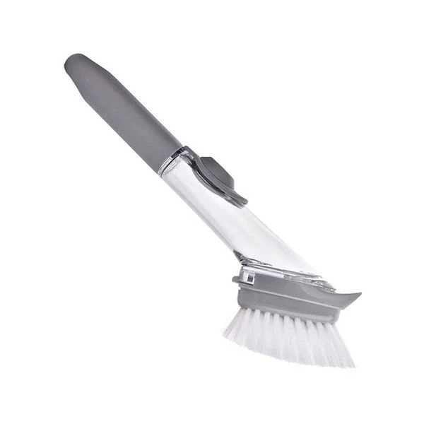 Escova De Limpeza 2 em 1 Dispenser Detergente Lava Louça