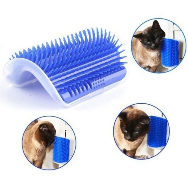 Escova de Parede Para Massagem e Tira Pelos Gatos
