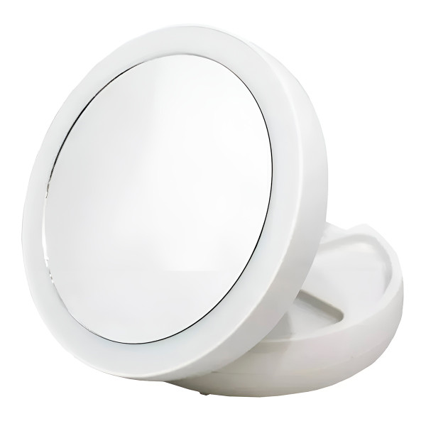 Espelho LED Maquiagem Articulável Portátil Recarregável Branco