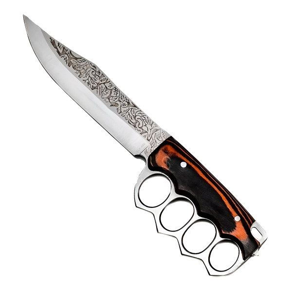 Faca Esportiva Soco Inglês Inox Punhal Bainha