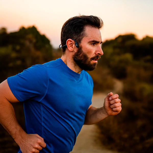 Fone de Ouvido Esportivo Condução Óssea Bluetooth Recarregável