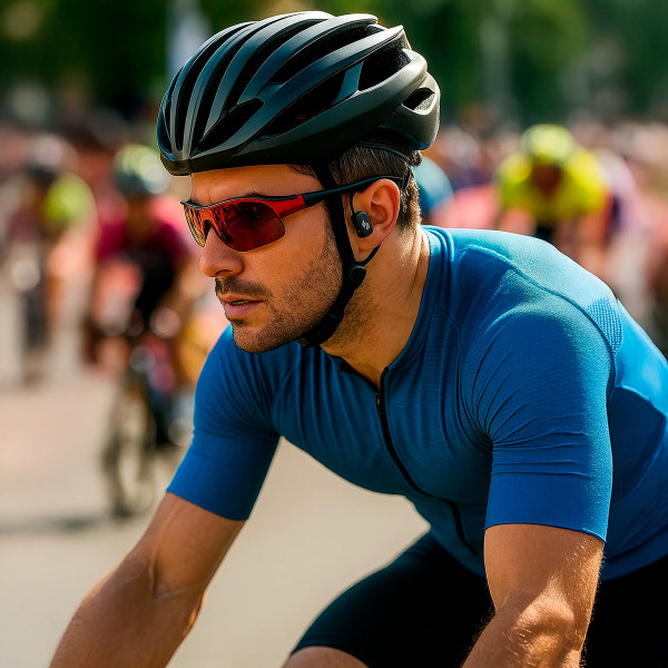 Fone de Ouvido Esportivo Condução Óssea Bluetooth Recarregável