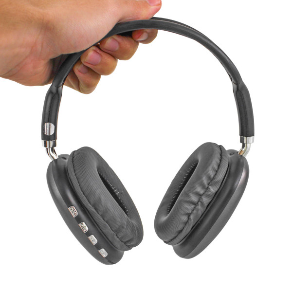 Fone De Ouvido Sem Fio Headphone Bluetooth Microfone Cartão SD Radio