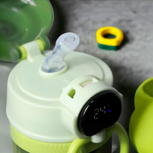 Garrafa Squeeze Copo Térmico Infantil Tela Digital Termômetro
