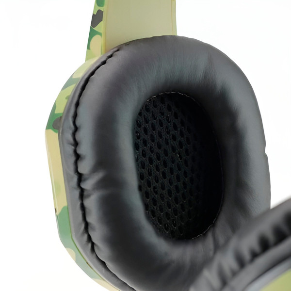 Headset Camuflado Fone de Ouvido Gamer Microfone com Fio