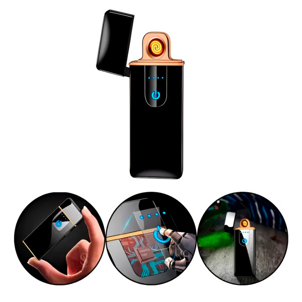 Isqueiro Inteligente Elétrico Recarregável USB Touch