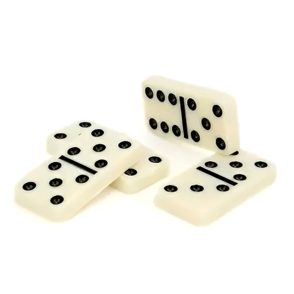 Jogo de Dominó Maleta 10mm 24 Peças Diversão Jogatina