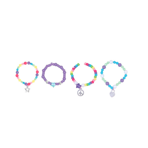 Kit Maleta Miçangas Bijuterias Pulseiras Coloridas