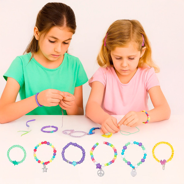 Kit Maleta Miçangas Bijuterias Pulseiras Coloridas