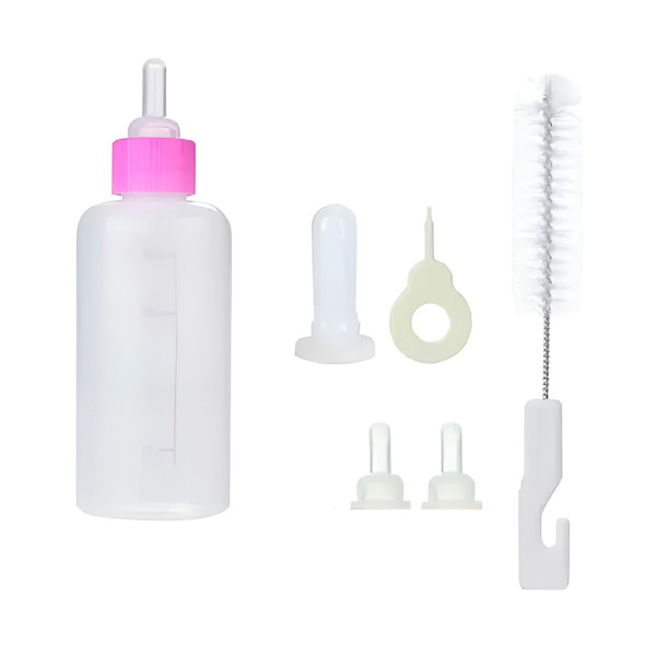 Kit Mamadeira com Acessórios para Pet 7 Peças Bico Limpador