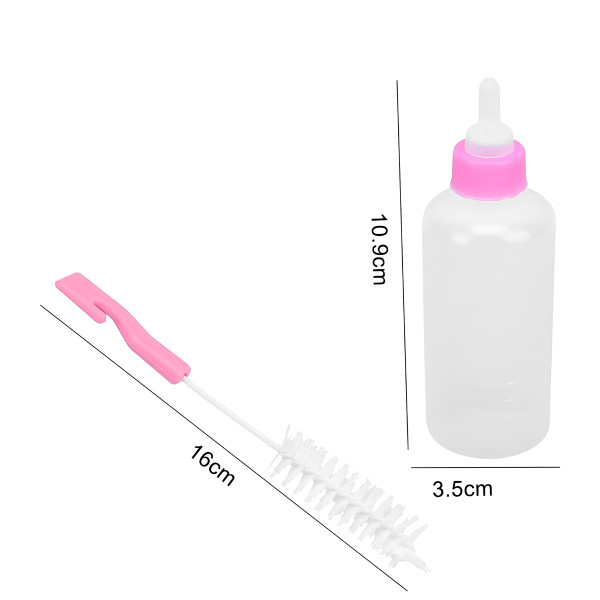 Kit Mamadeira com Acessórios para Pet 7 Peças Bico Limpador
