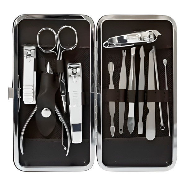 Kit Manicure Estojo Cortador Lixa Alicate Tesoura ...