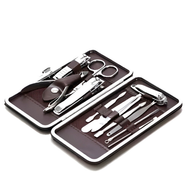 Kit Manicure Estojo Cortador Lixa Alicate Tesoura Cuidado