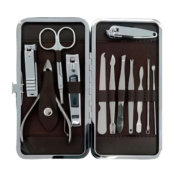 Kit Manicure Estojo Cortador Lixa Alicate Tesoura Cuidado
