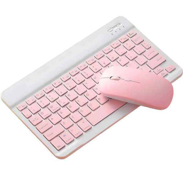 Kit Mini Mouse e Teclado Sem Fio Recarregável Bluetooth