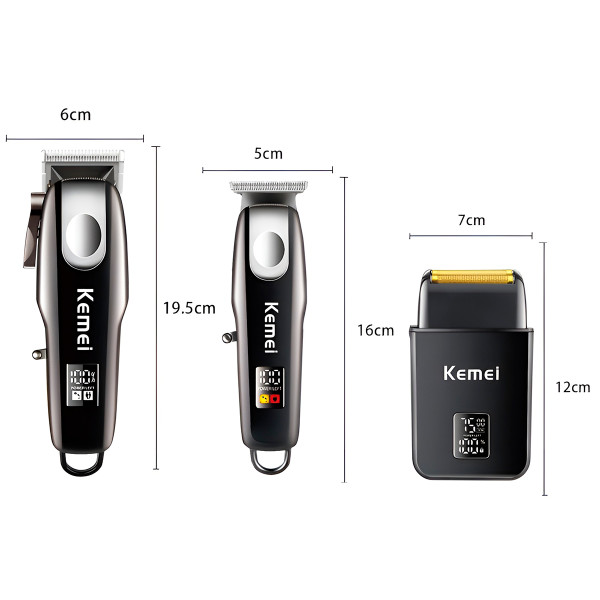 Kit Profissional 3 Máquinas Cortar Cabelo Acabamento